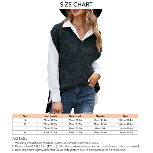 Colete Feminino, Colete Feminino Solto Casual Cor Pura para Trabalho Feminino (XL)