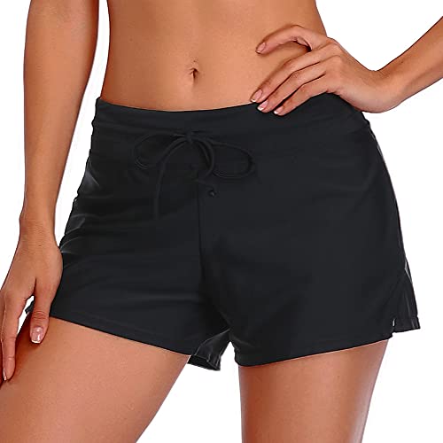 Summer Mae Women's Adjustable Side Split Boy Shorts Swimming Bottoms