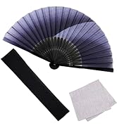 [大阪 長生堂] 扇子 メンズ 男性 おしゃれ ビジネス 扇子袋 扇子入れ ハンカチ付セット 青海波グラデ