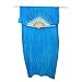 RuiXiang 1.8m Artificial Silk Belly Dance Bamboo Fans Veils Women Real Silk Belly Dance Fan Veil - National Dance Dancing Long Bamboo Fan (Blue)…