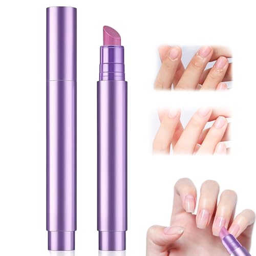 2 Pezzi Penna per Cures Unghi, Matita per Unghie 3 in 1 con Punta in Ceramica – Formula Solida per Cuticole Secche, Azione Idratante e Levigante, Senza Perdite, Facile da Portare