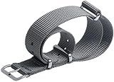 Shieranlee 18mm Nylon Nato Cinturino per Fossil Q, Michael Kors Runway, Ticwatch C2 Rose Gold; Withings/Nokia Activité Pop, Steel, Steel HR 36mm