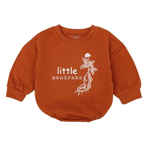 Halloween Little Mandrake Outfit - Thanksgiving Bubble Romper Long Sleeve Gift One-piece Newborn Toddler