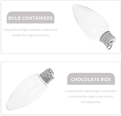 Miniatura 3 de TOYANDONA Bombilla pequeña para botella de caramelo, contenedor de adorno para relleno de calcetines, adorno de luz colgante, adorno de bombilla