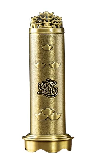 Boîte porte-encens en alliage de cuivre avec récupérateur de cendres modèle E