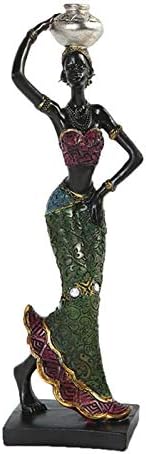 AUTOECHO Beauty Girl Statue Decoration, African Lady Sculpture, Lady Women Figurine, Collectible Art Piece Human Decorative, Home Black Figurines, Creative Crafts Dolls Ornaments