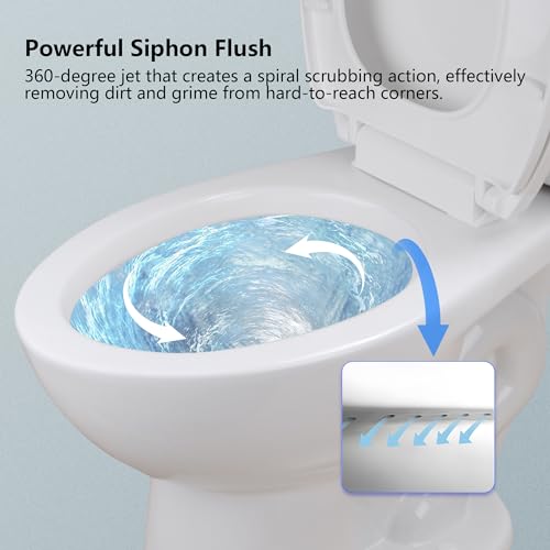 DeerValley-Two-Piece-Elongated-Toilet-ADA-179-High-Toilet-for-Bathrooms-1000g-Map-High-Efficiency-12-Rough-In DeerValley Two Piece Elongated Toilet ADA 179 High Toilet for Bathrooms 1000g Map High Efficiency 12 Rough In
