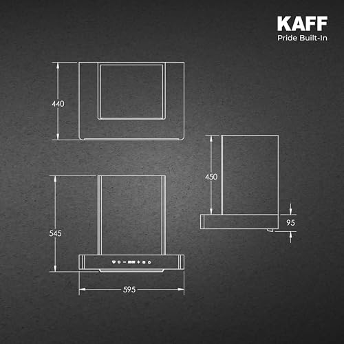 Image of KAFF XPRO 60 cm Filterless Auto Clean Kitchen Chimney | 1400 m /hr Suction | Motion Sensor & Touch Control | Black Glass | Low Noise | 7 Years Warranty on Motor