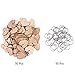 50pcs Heart Wooden Slices with 50 Iron Set for Birthday Reminder Hanging Wooden Plaque Board DIY Calendar Accessories Home Decoration (Wood Grain)