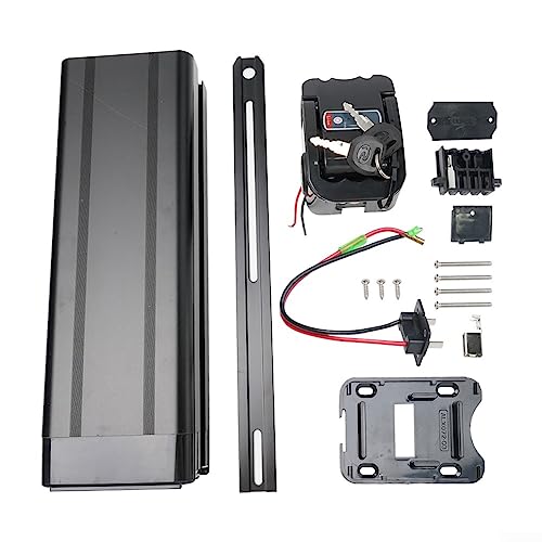 Electric Bike Shelf Battery Box, E-Bike Battery Capacity Case, Plastic Case for 48V Large Capacity 1865 Holder Black