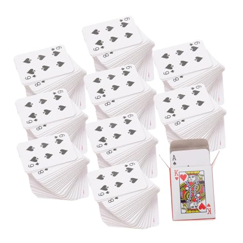 FELTECHELECTR 24 Deck Miniature Travel-Sized Poker Cards Perfect for Pranks Parties and Indoor Games
