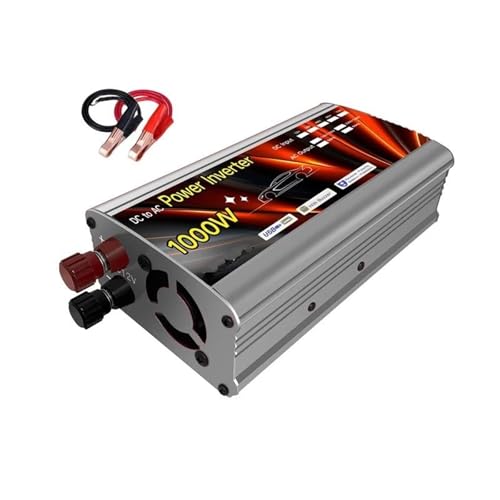 DZSYOHFS Inversor Transformador De Voltaje Portátil Cargador Automático Convertidor Inversor De Corriente para Coche 12 V 220 V Inversor Solar Inversor Onda Pura(1000W 12V)
