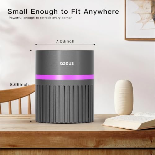 AZEUS Air Purifier 2-Pack, Quiet Desktop Air Cleaner with Layered Filter, Small Portable Design for Bedroom, Office, Dorm Room by AZEUS - Used condition - Image 8