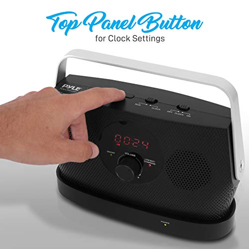 Pyle Wireless Tv Listening Speaker - Hi-Fi Bedside Digital Assisted Tv Amplifier For Hearing Impaired, Portable Speaker For Seniors W/Audio In, Optical In, Headphone Jack, Clock Display - Ptvsp50Bk #TOP5