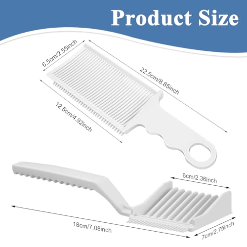 Image of SANNIDHI 2 Pcs Barber Fade Comb for Hair Cutting, Curved Styling Tool | Guides Clippers for Even Blending, Curved Positioning Supports Short Haircut Detailing, Suitable for Home or Salon Use
