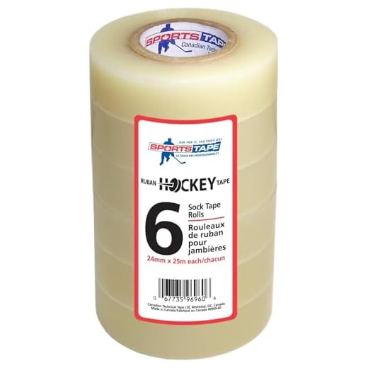 SportsTape Hockey-Tape, Multipack, transparent, 6 Rollen