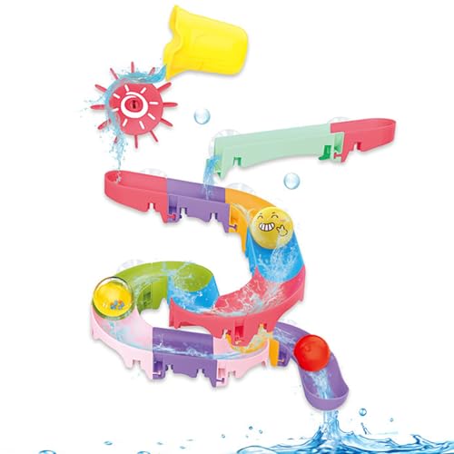 Jouets de bain en silicone pour tout-petits avec toboggan de baignoire bricolage et ventouses fortes