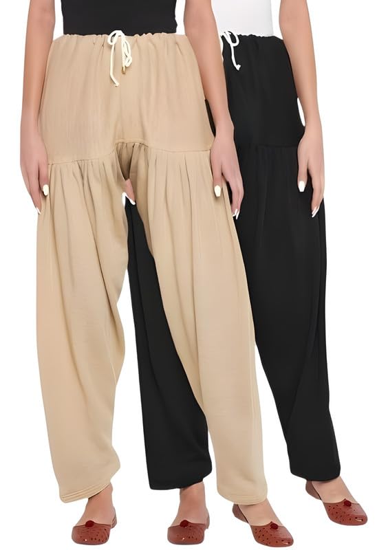 arihant plazma Warmth and Stylish: Premium Woolen Salwar - Regular & Comfort Winter Wear for Women/Ladies (Free Size: Waist Fits 28" to 42", Length: 39") Combo: Pack of 2-picture-43