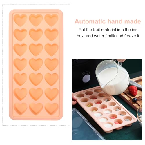 Molde para cubitos de hielo en silicona forma de corazón miniatura 5