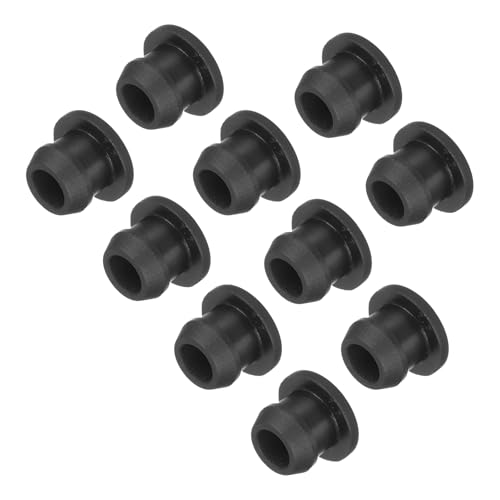 Image of MECCANIXITY Silicone Snap in Locking Hole Plugs,Rubber Panel Seal Cover Flush Type Panel Round for Kitchen Rubber Bulkheads Waterproof Sealing Plugs 7.5mm /0.3 Inch Diameter Black,Pack of 50