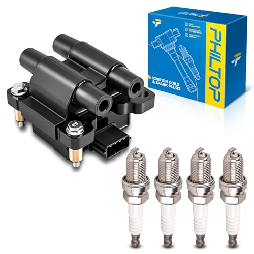 Image of PHILTOP Ignition Coil Pack and Iridium Spark Plugs Fits for Subaru 2005-2009 Outback 2.5L, 2005-2010 Impreza 2.5L, 2005-2008 Forester 2.5L, 2005-2009 Legacy 2.5L, Saab 2005-2006 9-2X 2.5L, 1PCS UF538