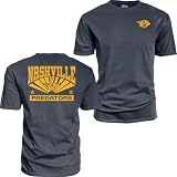 Nashville Predators NHL Officially Licensed T-Shirt Ringspun Front/Back Shot Team Color, XX-Large