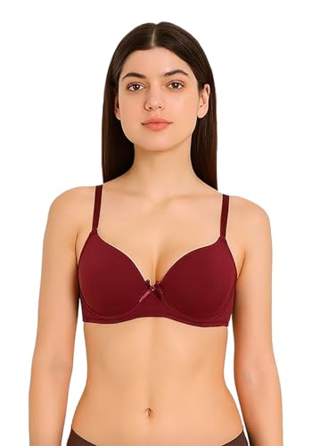 6 Pieces Women's Wired Basic Plain Light Regular Padding Everyday Bra4