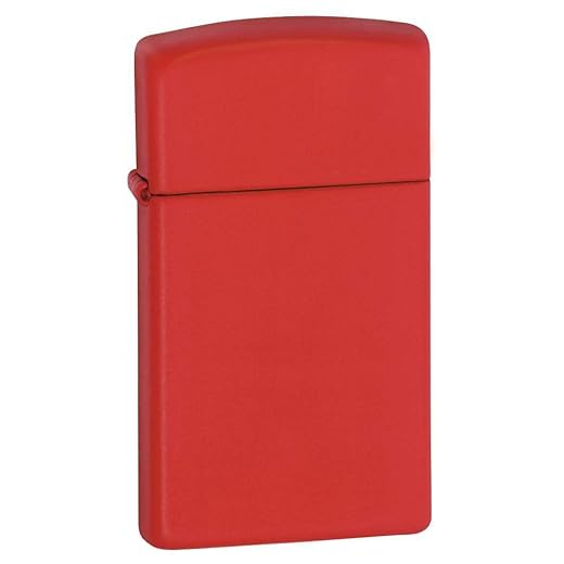Zippo Slim Red Matte Pocket Lighter