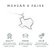 MORGAN & PAIGE Texas State Necklace - Rhodium Plated 925 Sterling Silver Necklace With Texas Shaped Pendant and 18 Inch Cable Chain - Hometown State Patriotic Necklace For Women