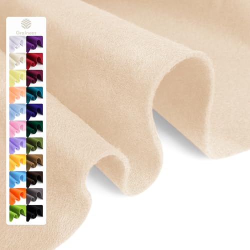 Image of Nude Tones Soft Felt Sheet, 18 inch x 36 inch, 1.6mm Thick Acrylic Felt Fabric | Premium Craft Felt for Sewing, DIY Projects, Embroidery, Decorations, Art, and School Projects