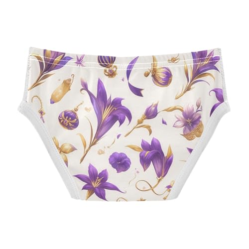 KLL Mardi Gras Carnival Purple Holiday Pattern Toddler Boys' Soft Briefs Underwear Breathable Children Undies2
