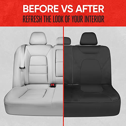 Image of Motor Trend AquaShield Waterproof Pink Front Seat Covers, Black 60 /40 Split Bench Rear Seat - Neoprene Front Car Seats Cover, SUV Seat Covers Protector - Interior Cover for Auto, Trucks, & Dog Owners