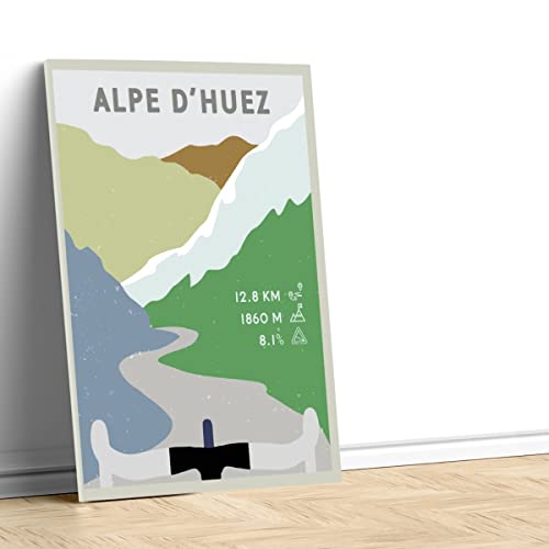 Tableau Alpe d'Huez cyclisme sur toile imprimée 60x85 cm - 4