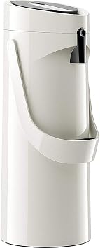 Emsa GmbH 515706 Ponza Insulated Thermos jug 1.9 litres, Stainless Steel, 17 x 16.5 x 39 cm, Stainless Steel, White, 17 x 16.5 x 39 cm