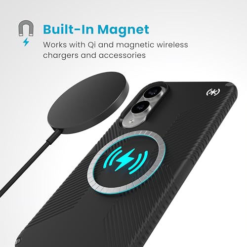 Speck Samsung Galaxy S25 Edge Case - Magnet Case, 13-Foot Drop Protection, No-Slip Grips - Magsafe - Raised Bezel and Enhanced Buttons - Presidio 2 Grip - image 3