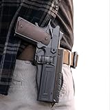 Molle 1911 Holster Fit Colt 1911 5' Without Rail, OWB Holster for Kimber Rapide 1911/Colt M1911 A1/SA 1911/Elite Force M1911, 360° Adjustable Open Carry Holster | Right Hand