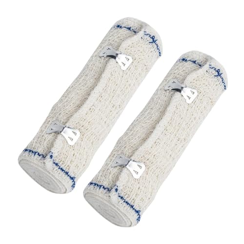 Venda Elastica, 2PCS 15 cm x 4.5 m Lavables y Reutilizables Venda Elastica, Venda de Crepe Transpirable, para Piernas/Tobillos/Brazos/Muñecas (Sin Autoadhesión)