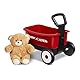 Radio Flyer Push & Pull Walker Kombi mit Teddybär, roter 2-in-1 Wagen für Kleinkinder, für 1–4 Jahre