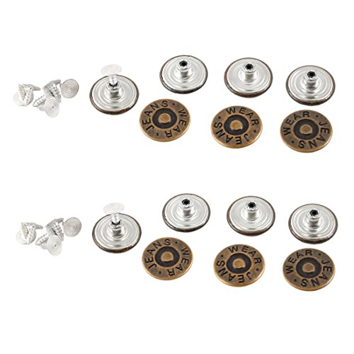 Ruilogod LETRAS PANTALLAS TIRVADAS DE LOS PANTALLOS DE MUJER DE COSTIDOS Tono de cobre 14pcs para sastres