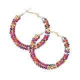 【Einzigartiges Design】 Dieser regenbogen ohrringe verfügt über bunte Regenbogentöne als Brennpunkt und strahlt ein lebendiges Spaßgefühl aus. Ob mit Jeans, Kleidern oder professioneller Kleidung gepaart, es kann die gesamte Mode sofort verbessern.