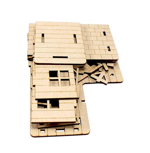 Image of DIY Wooden 3D Toy for Boys 7 to 10 Years, FunWooden House Puzzle for Kids and Adults, Easy-to-Assemble Building Toy, Great School Project and Home Decor Gift