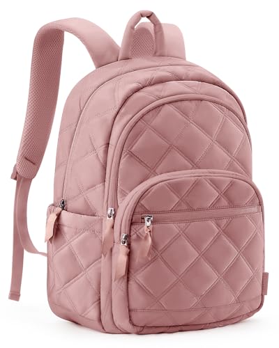 Image of BAGSMART College Laptop Backpack,Cute Travel Backpack for Women,Quilted Computer Bookbag