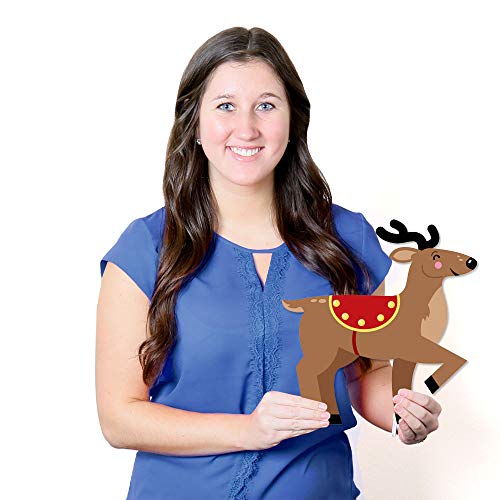 Big Dot Of Happiness Santa's Reindeer - Yard Sign And Outdoor Lawn Decorations - Santa Claus Christmas Yard Signs - Set Of 8 #TOP5