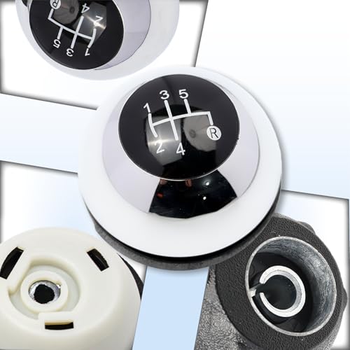 Luotahric Pommeau de levier de vitesse 5 vitesses avec couvercle décoratif compatible avec Fiat 500 (312) 500C 2007-2018 Numéro de pièce 55344048 – vue 2