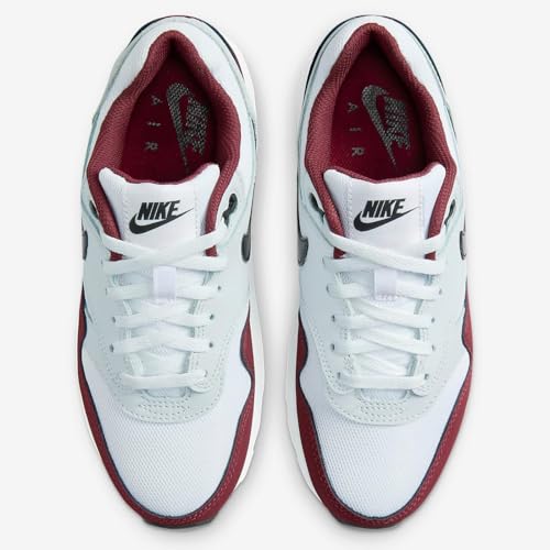 NIKE Air Max 1 Big Kids' Shoes (DZ3307-111, White/Dark Team Red/Pure Platinum/Black) Size 62