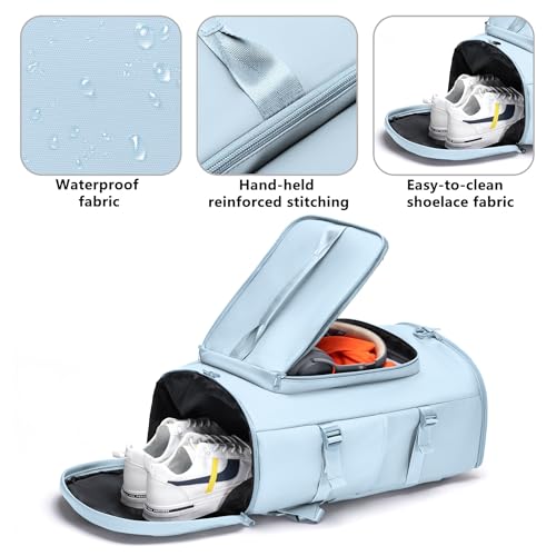 image for Gym Bag with Shoes Compartment - Duffle Bag for Men and Women, Travel 