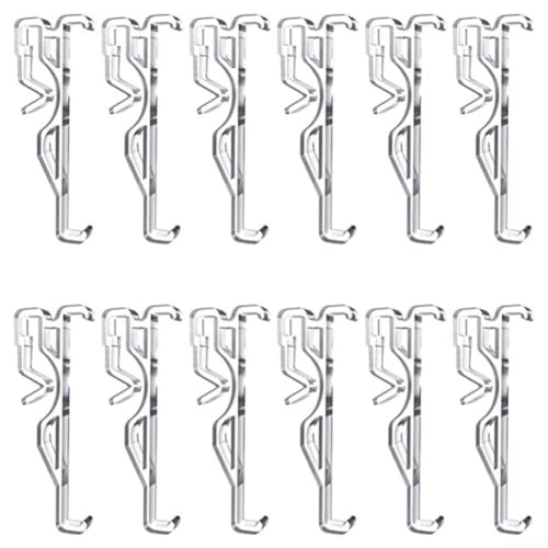 Lot de 10 clips de garniture de rideaux transparents en plastique de 6,3 cm pour installation et design discret