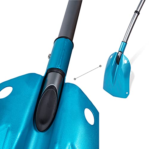 G2 Backcountry Lightweight Telescopic Avalanche Snow Shovel, Storage Down To 13 Inch, Durable Aluminum Alloy Material, Abs Anti-Slip Proof Handle, Compact Storage Size (Blue) #TOP2