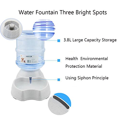 Old Tjikko Dogs Water Dispenser,Water Bowl for Dogs,Pet Water Dispenser,Automatic Dog Water Bowl Cat Water Dispenser Dog Drinking Fountain,1 Gallon (Water Dispenser - Thumbnail 4