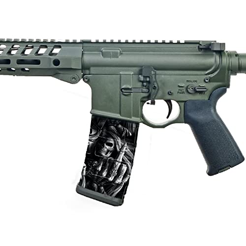 Skinarms Ar-15 Mag Skins, 4 Pack, 100% Waterproof Matte Finish Vinyl Decal, Precut Pieces Easy To Install And Fits Ar-15 Magazines, Protects Rifle Mags With Style (Sa Fxxk You Reaper*4P) #TOP5